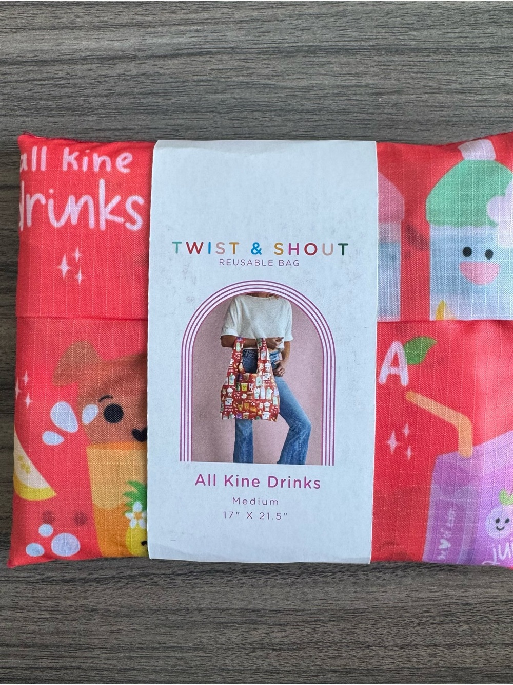 Eden in Love “All Kine Drinks” Medium Reusable Tote Bag
